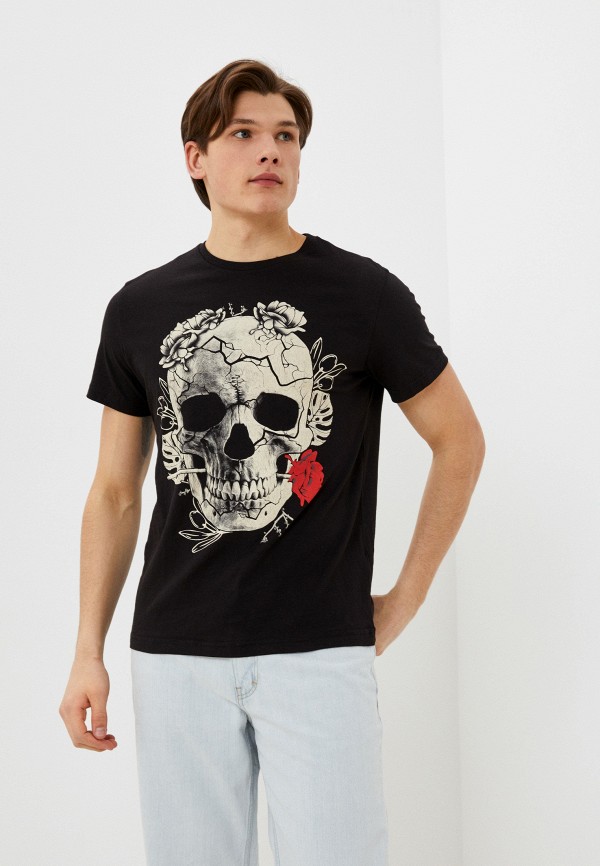 мужская футболка с коротким рукавом colin’s, черная