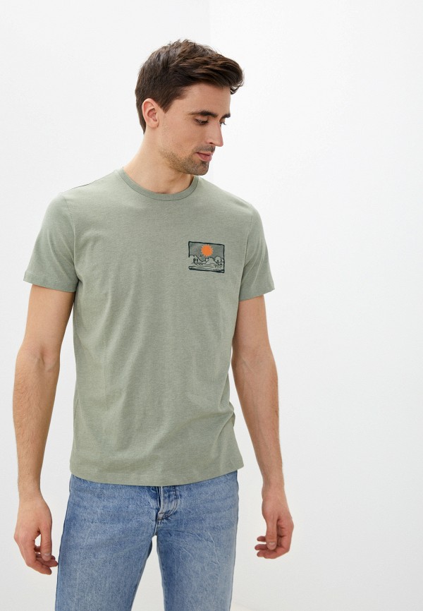 мужская футболка с коротким рукавом colin’s, зеленая