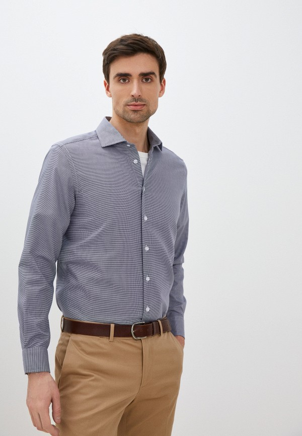 мужская рубашка с длинным рукавом henderson, синяя