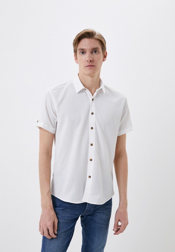 мужская рубашка с коротким рукавом trendyol, белая