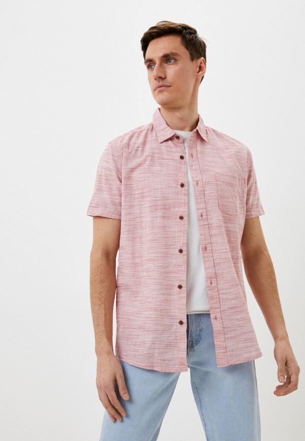 мужская рубашка с коротким рукавом colin’s, розовая