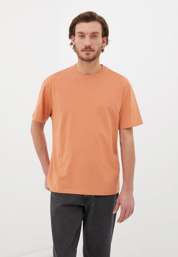 мужская футболка с коротким рукавом finn flare, оранжевая