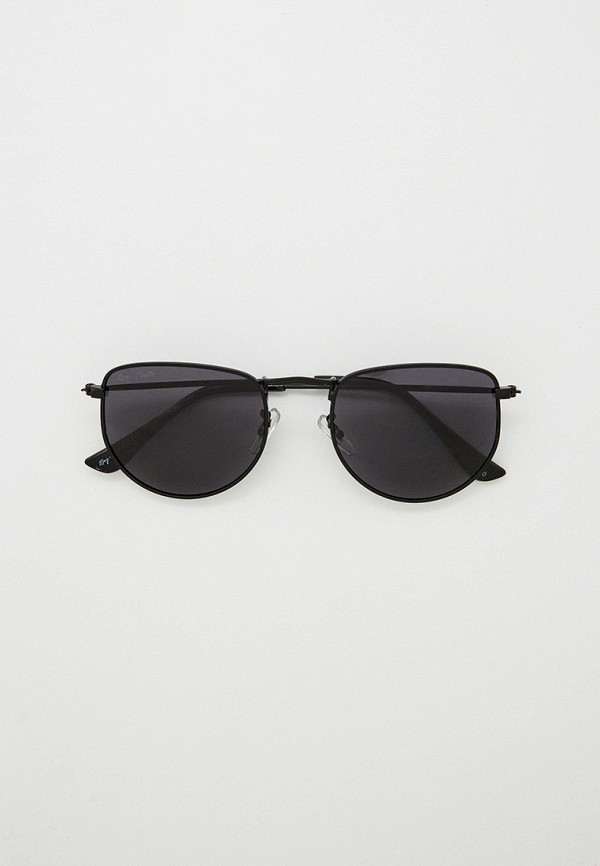 мужские круглые солнцезащитные очки ray flector, черные
