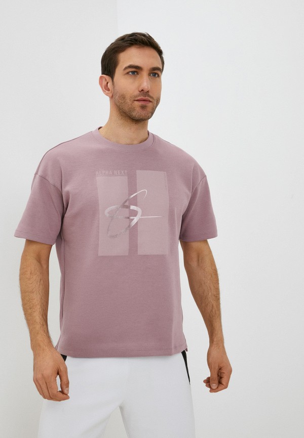 мужская футболка с коротким рукавом anta, фиолетовая