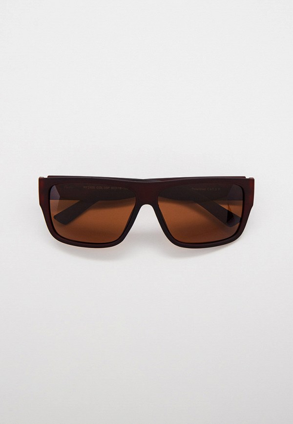 мужские квадратные солнцезащитные очки ray flector, коричневые