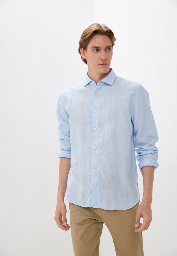 мужская рубашка с длинным рукавом matinique, голубая