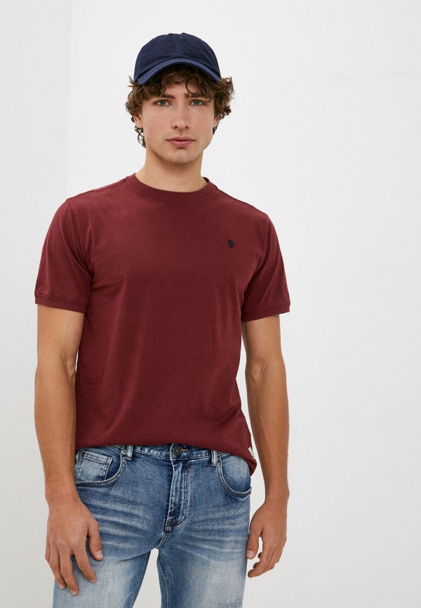 мужская футболка с коротким рукавом smithy’s, бордовая