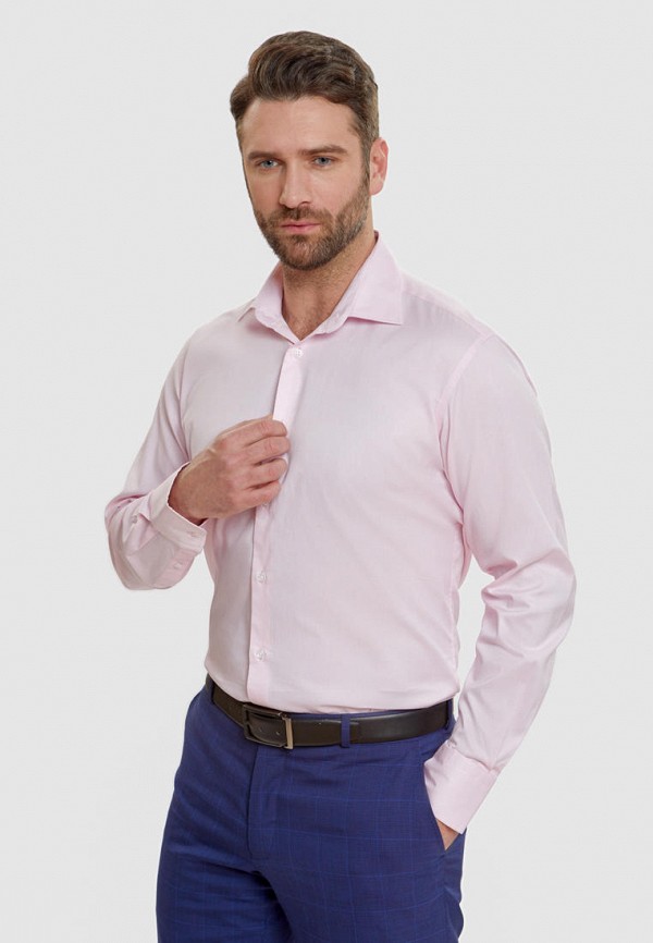 мужская рубашка с длинным рукавом kanzler, розовая