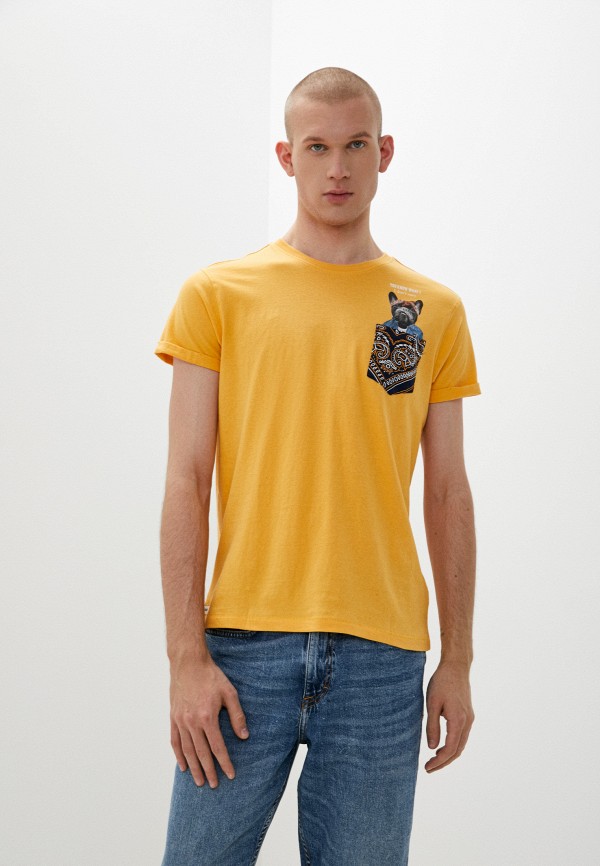 мужская футболка с коротким рукавом deeluxe, желтая