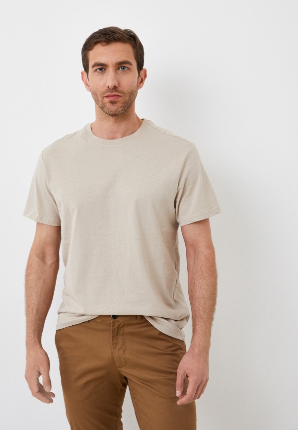мужская футболка с коротким рукавом colin’s, бежевая
