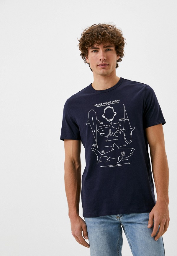 мужская футболка с коротким рукавом colin’s, синяя