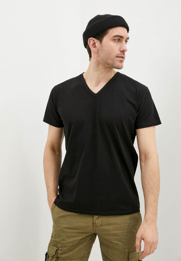 мужская футболка с коротким рукавом opium, черная