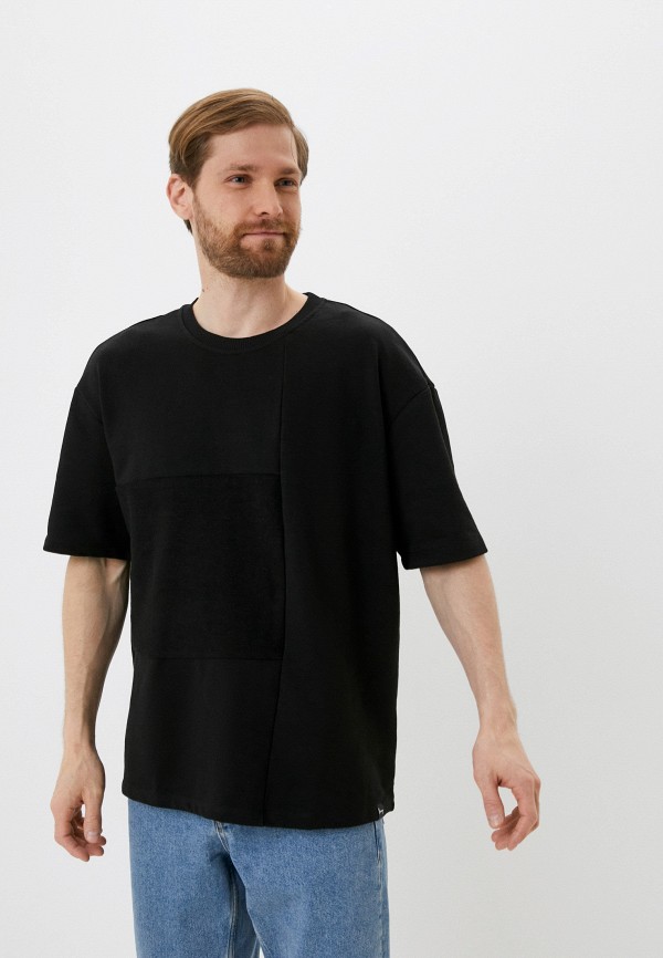 мужская футболка с коротким рукавом defacto, черная
