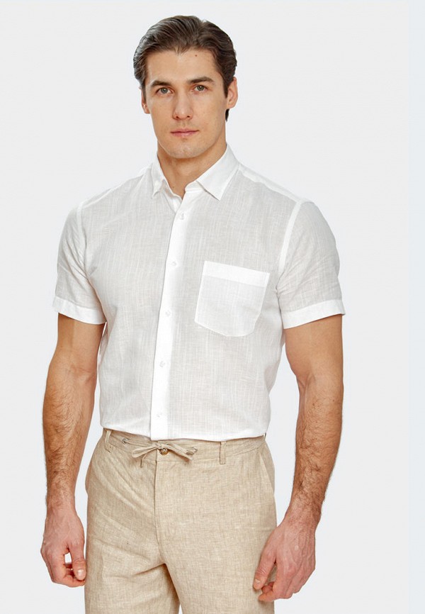 мужская рубашка с коротким рукавом kanzler, белая