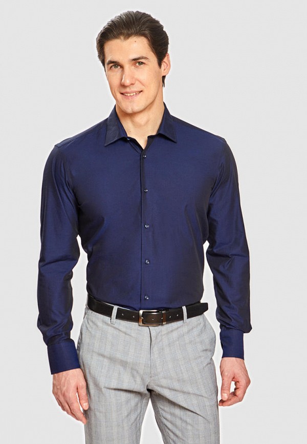 мужская рубашка с длинным рукавом kanzler, синяя