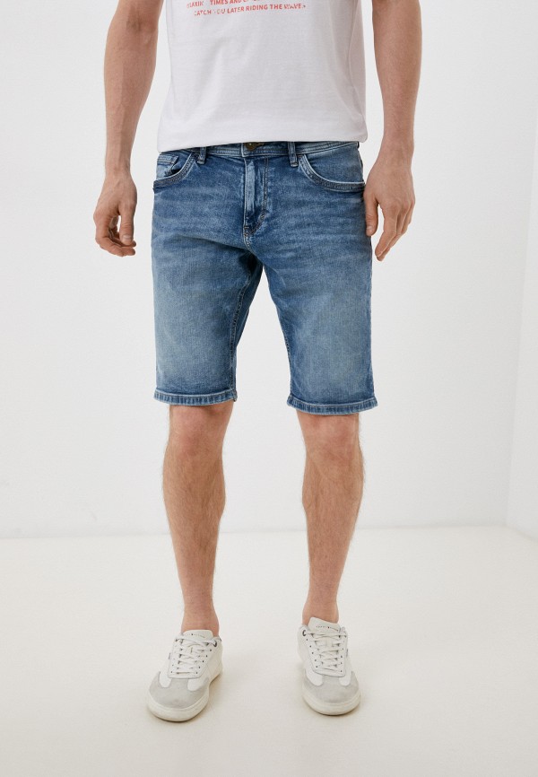 мужские джинсовые шорты tom tailor, голубые