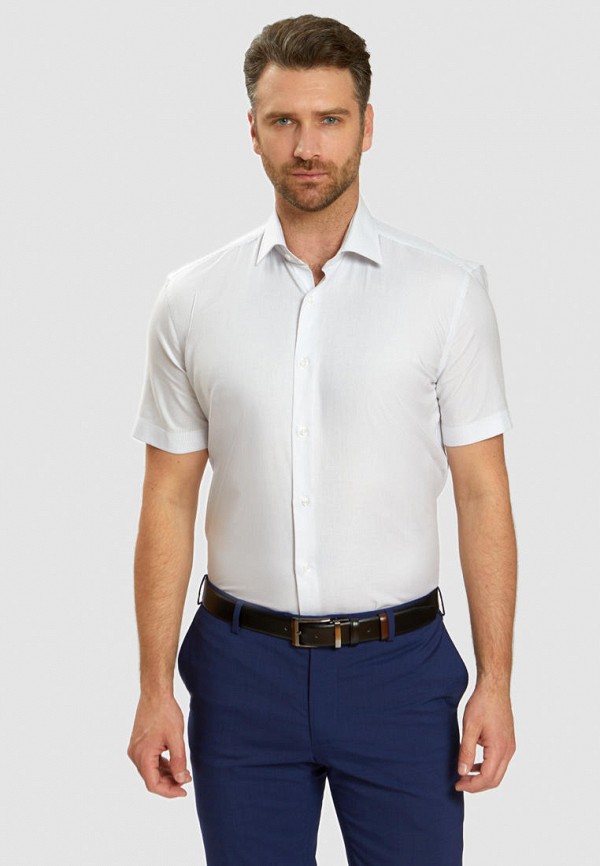 мужская рубашка с коротким рукавом kanzler, белая