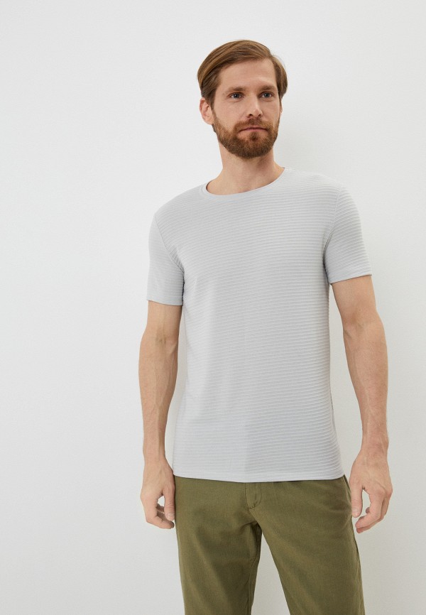 мужская футболка с коротким рукавом defacto, серая