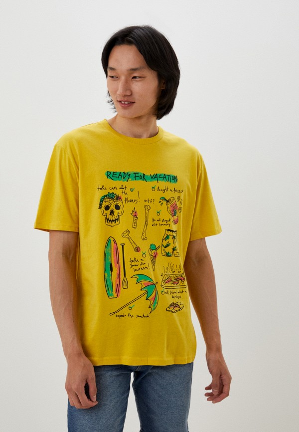 мужская футболка с коротким рукавом o’stin, желтая