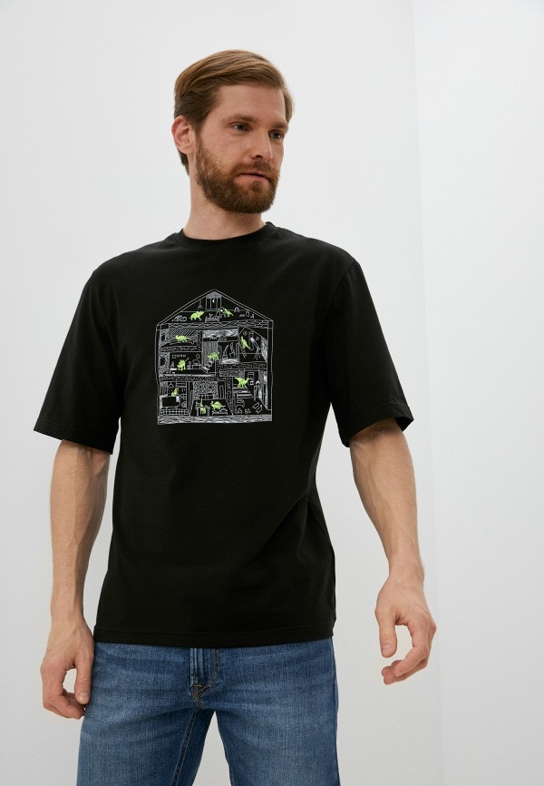 мужская футболка с коротким рукавом orz-design, черная