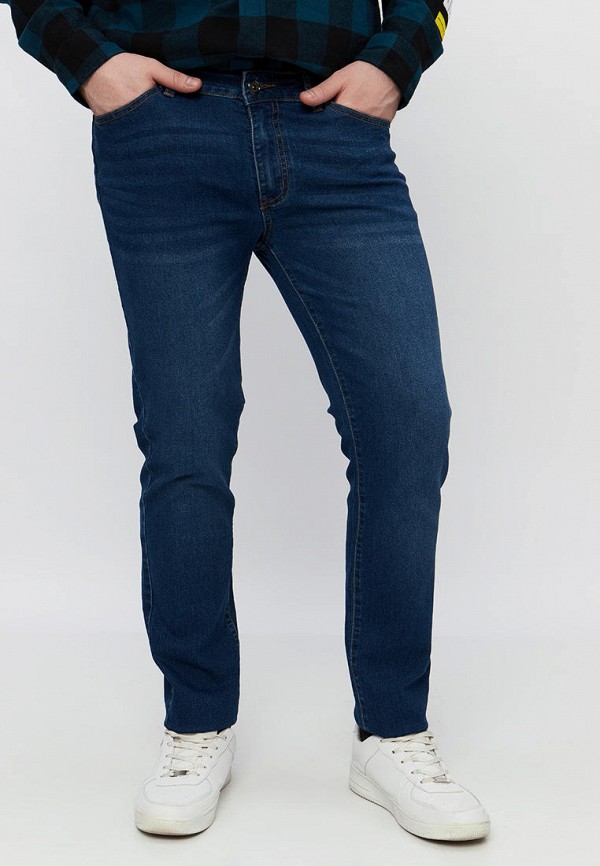 мужские зауженные джинсы modis, синие