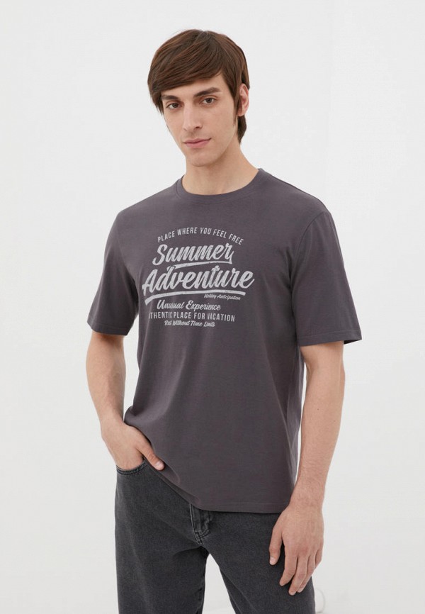 мужская футболка с коротким рукавом finn flare, серая