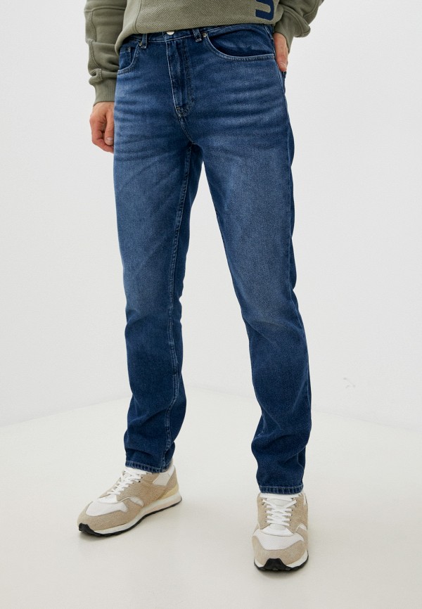 мужские зауженные джинсы gloria jeans, синие