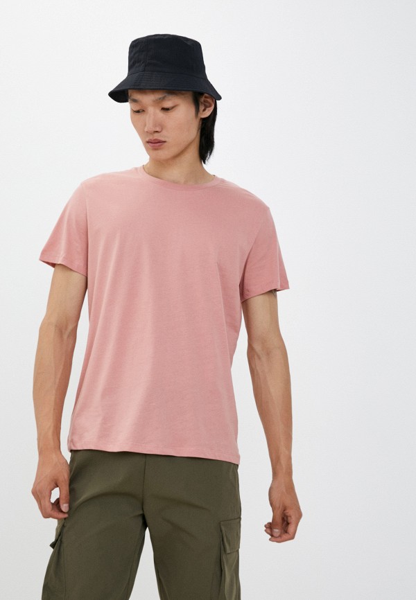 мужская футболка с коротким рукавом mark formelle, розовая