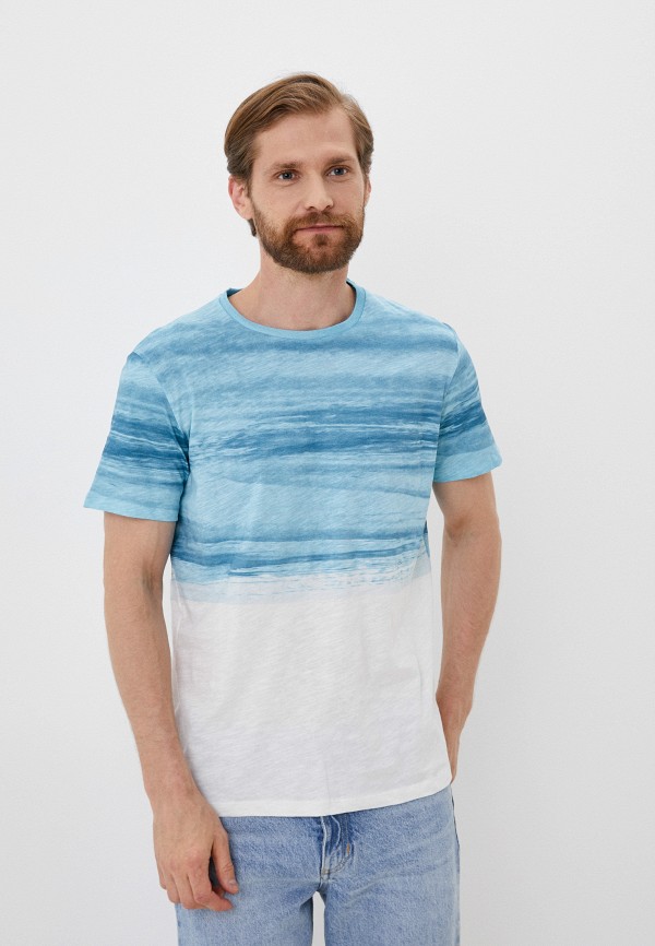 мужская футболка с коротким рукавом colin’s, голубая