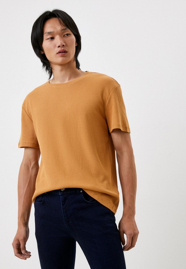 мужская футболка с коротким рукавом defacto, желтая