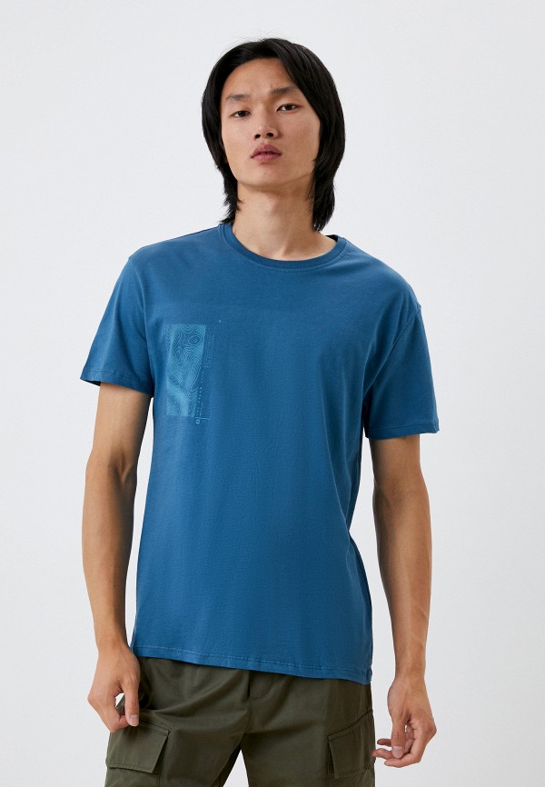 мужская футболка с коротким рукавом defacto, синяя