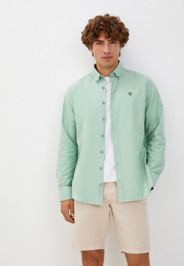 мужская рубашка с длинным рукавом caramelo, зеленая
