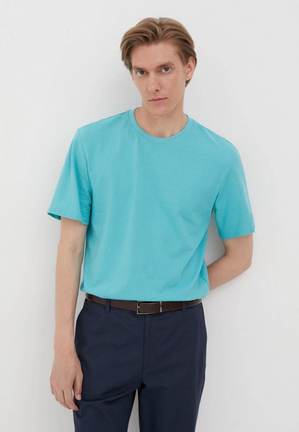 мужская футболка с коротким рукавом finn flare, бирюзовая