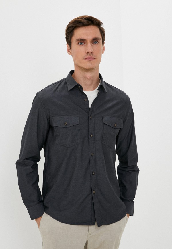 мужская рубашка с длинным рукавом o’stin, черная