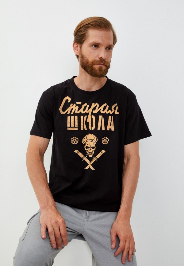 мужская футболка с коротким рукавом mother russia, черная