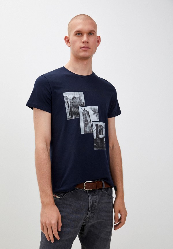 мужская футболка с коротким рукавом blacksi, синяя