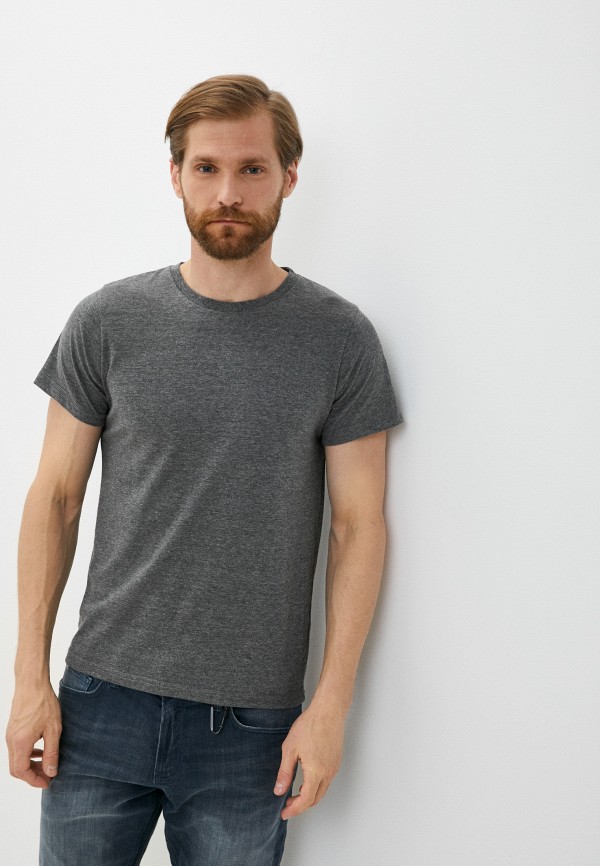 мужская футболка с коротким рукавом happyfox, серая