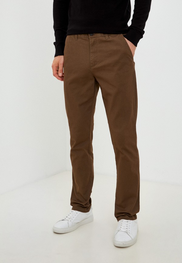 мужские повседневные брюки zolla, коричневые