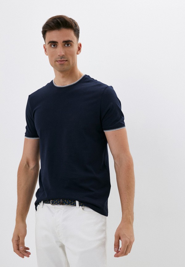 мужская футболка с коротким рукавом zolla, синяя