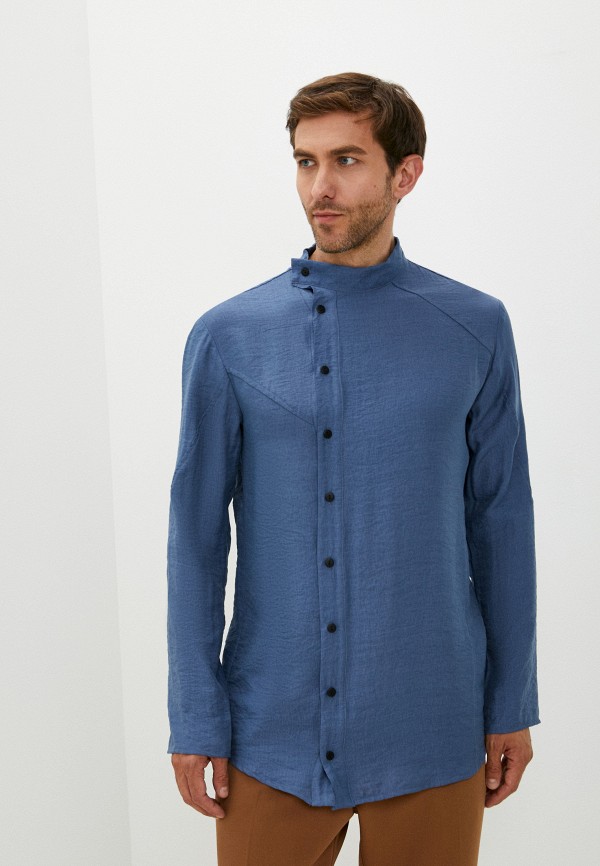 мужская рубашка с длинным рукавом bobsyouruncle, синяя