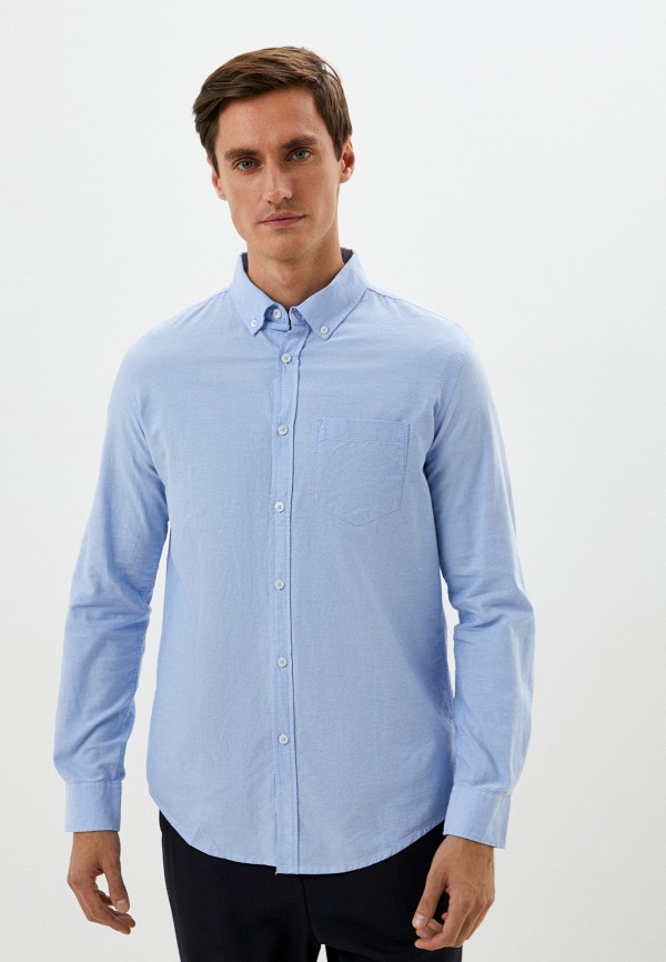 мужская рубашка с длинным рукавом o’stin, голубая