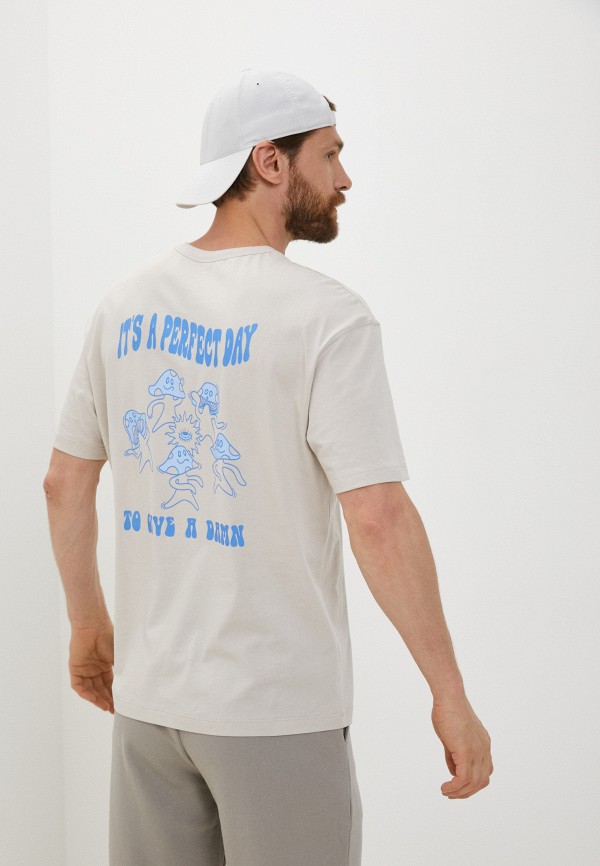 мужская футболка с коротким рукавом mark formelle, бежевая