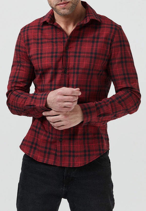 мужская рубашка с длинным рукавом envylab, красная