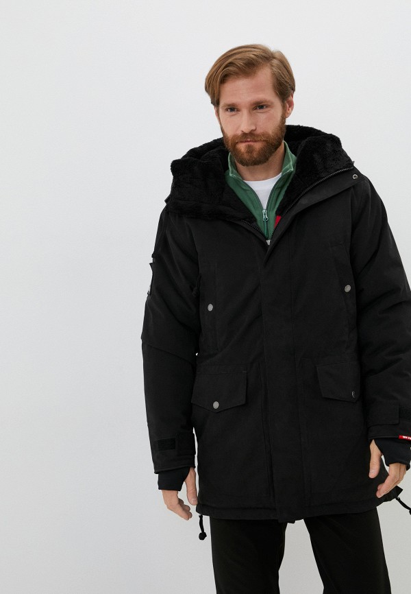 мужская утепленные куртка bask, черная