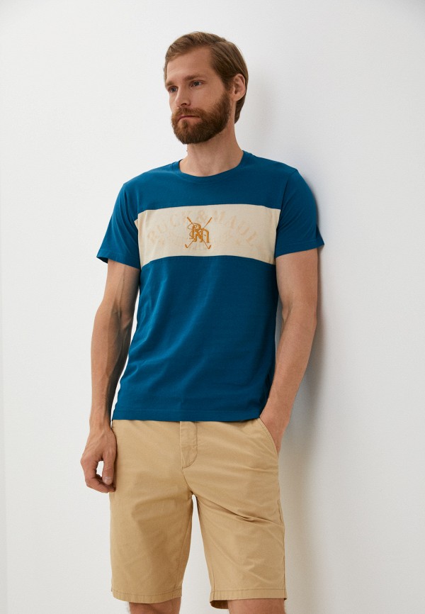 мужская футболка с коротким рукавом ruck&maul, синяя