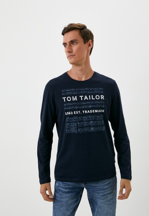 мужской лонгслив tom tailor, синий