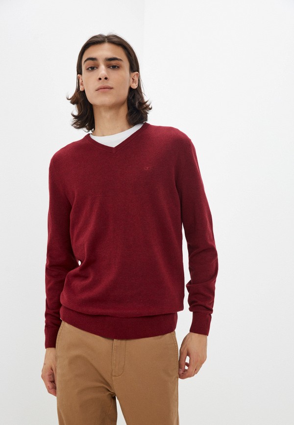 мужской пуловер tom tailor, бордовый
