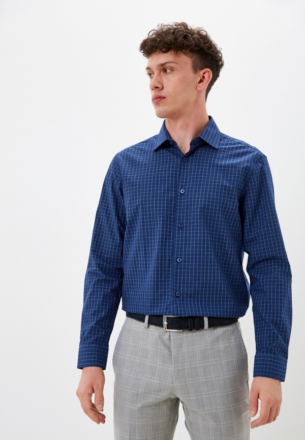 мужская рубашка с длинным рукавом o’stin, синяя