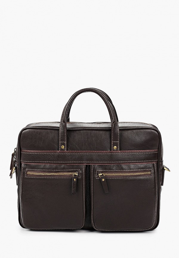 мужская сумка с ручками olio rosti, коричневая