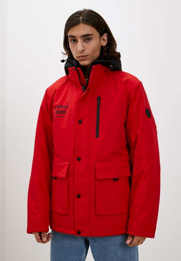 мужская утепленные куртка urban fashion for men, красная
